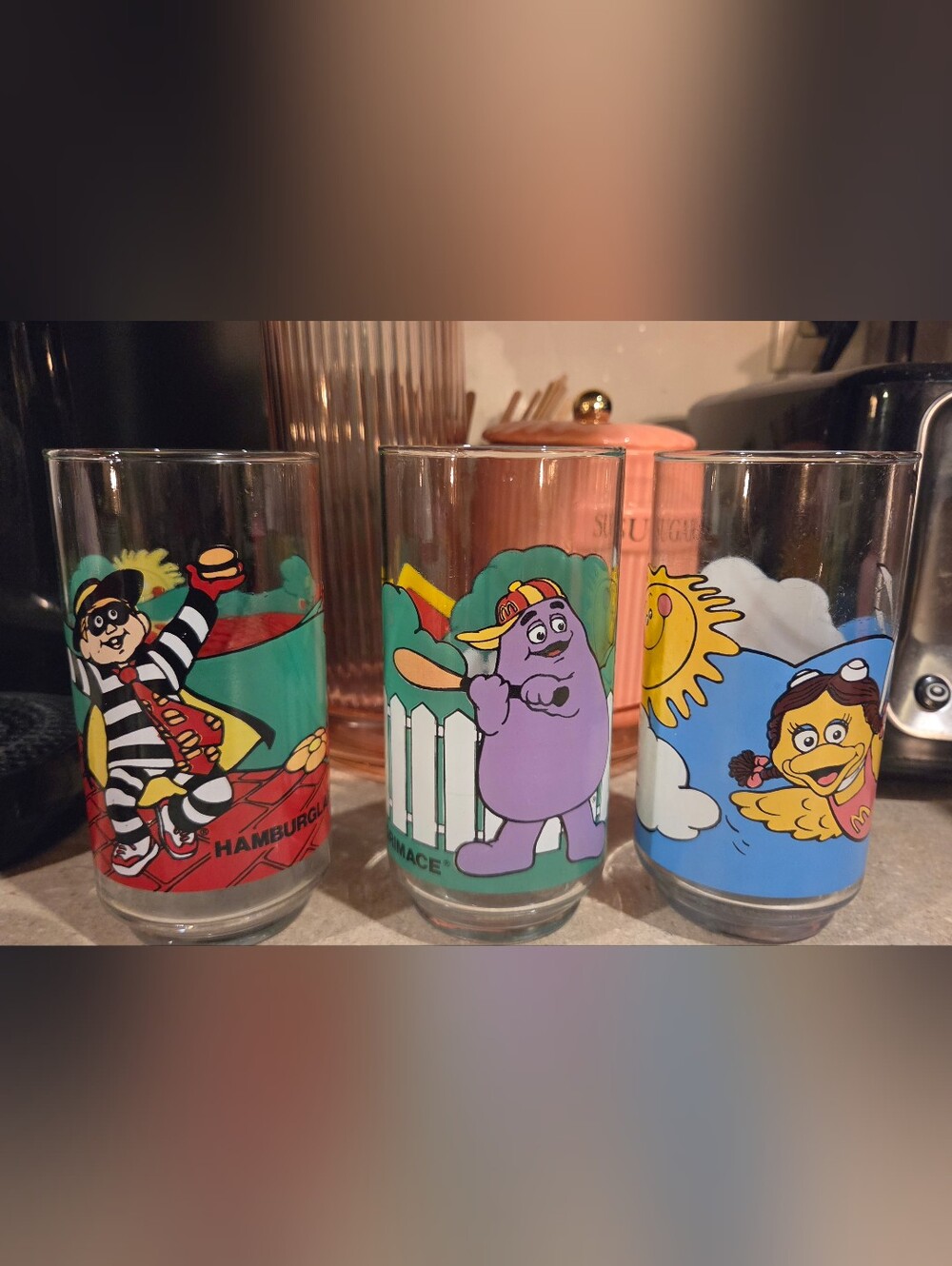 Retro Mcdonalds X Coca-Cola Glass Tumbler Set